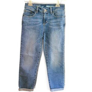 Vintage DKNY SOHO Capri Jeans Light Wash Cuffed Cropped Denim - Size 2 EUC